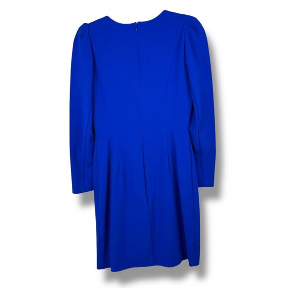 Parker Black Label Clinton Cobalt Blue Ruffle Fitted Sheath Mini Dress Size 2 - Picture 7 of 11